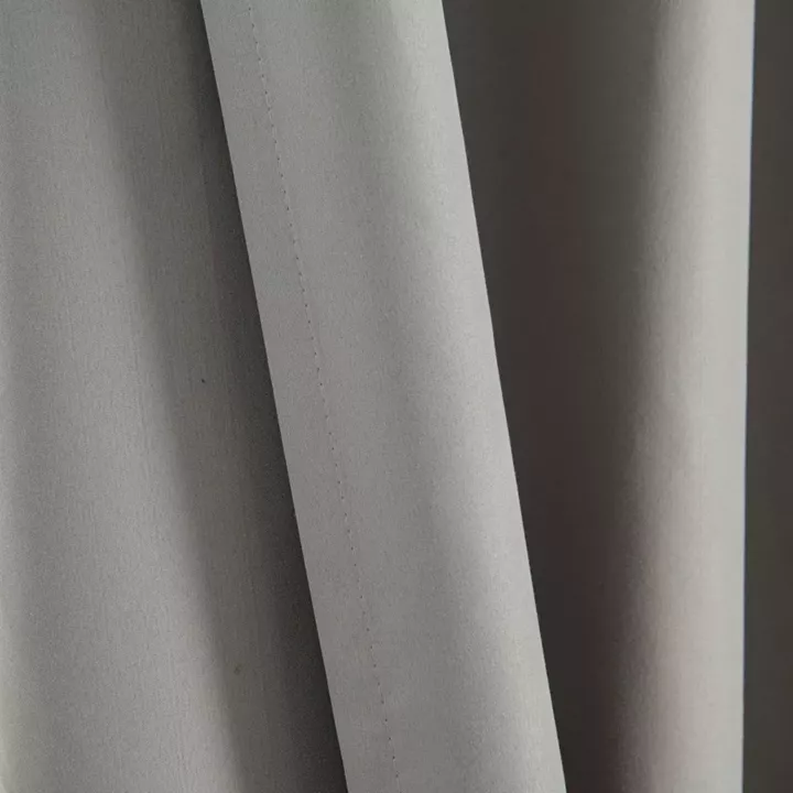 Beauty Home Κουρτίνα Full Blackout σκίασης με 8 κρίκους Soft Art 8391 Grey-11 140x270 Γκρι