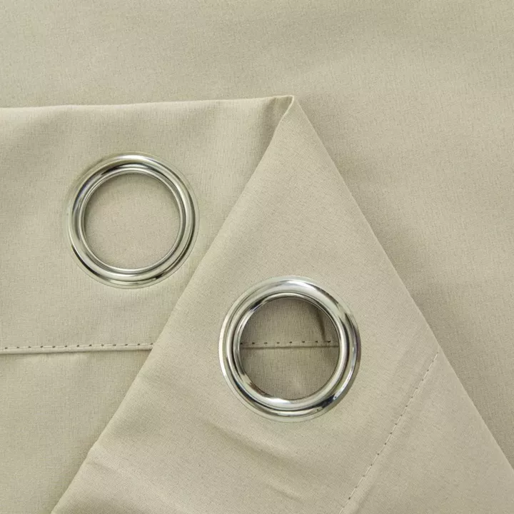 Beauty Home Κουρτίνα Full Blackout σκίασης με 8 κρίκους Soft Art 8391 Beige 140x270 Άμμου