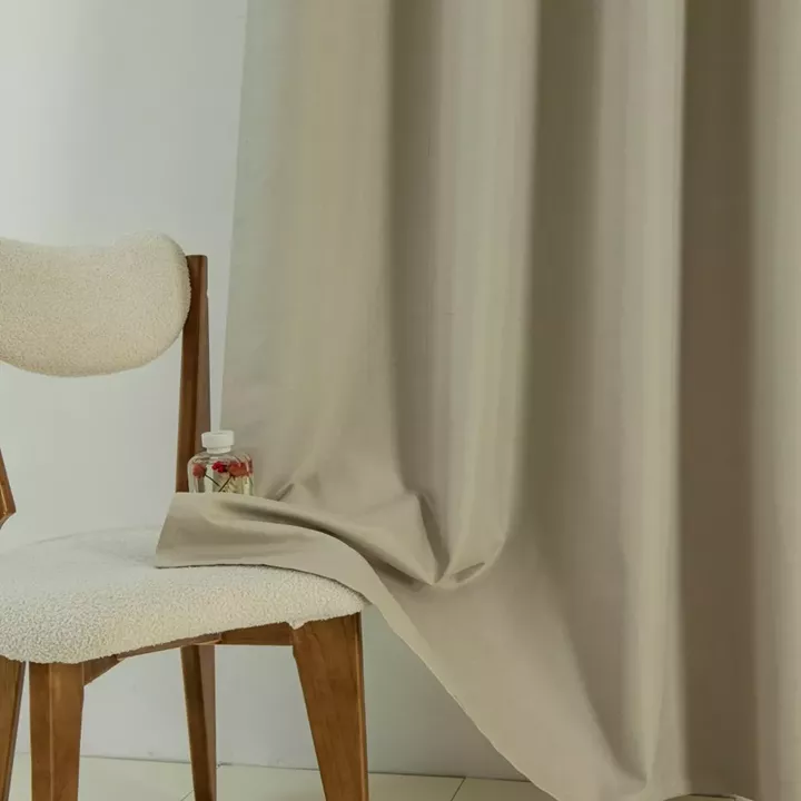 Beauty Home Κουρτίνα Full Blackout σκίασης με 8 κρίκους Soft Art 8391 Beige 140x270 Άμμου