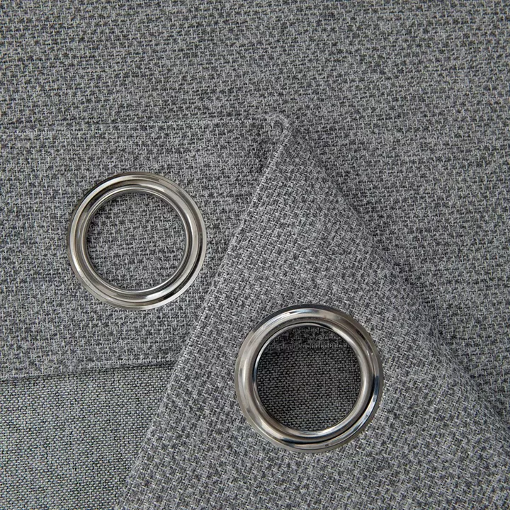 Beauty Home Κουρτίνα Full Blackout σκίασης με 8 κρίκους Elite Art 8392 Grey-Νο7 140x270 Σκούρο Γκρι