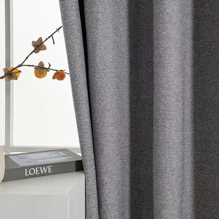 Beauty Home Κουρτίνα Full Blackout σκίασης με 8 κρίκους Elite Art 8392 Grey-Νο7 140x270 Σκούρο Γκρι