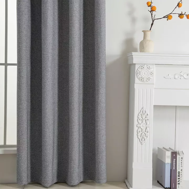 Beauty Home Κουρτίνα Full Blackout σκίασης με 8 κρίκους Elite Art 8392 Grey-Νο7 140x270 Σκούρο Γκρι