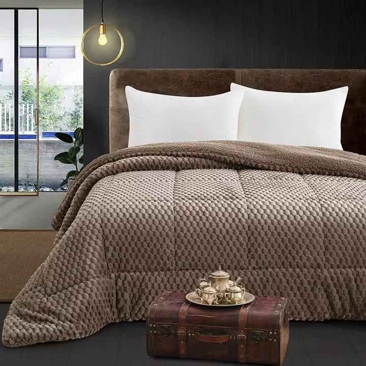 Beauty Home Κουβερτοπάπλωμα μονό Art 12654 160x240 Μόκα