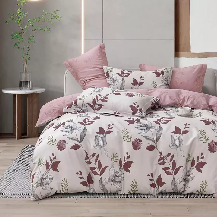 Beauty Home Σετ σεντόνια υπέρδιπλα με λάστιχο Art 12286 Ariel 165x200+30 Αμέθυστος