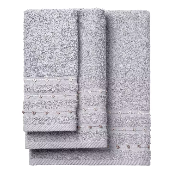 Beauty Home Σετ πετσέτες Art 3465 Σετ 3τμχ Γκρι
