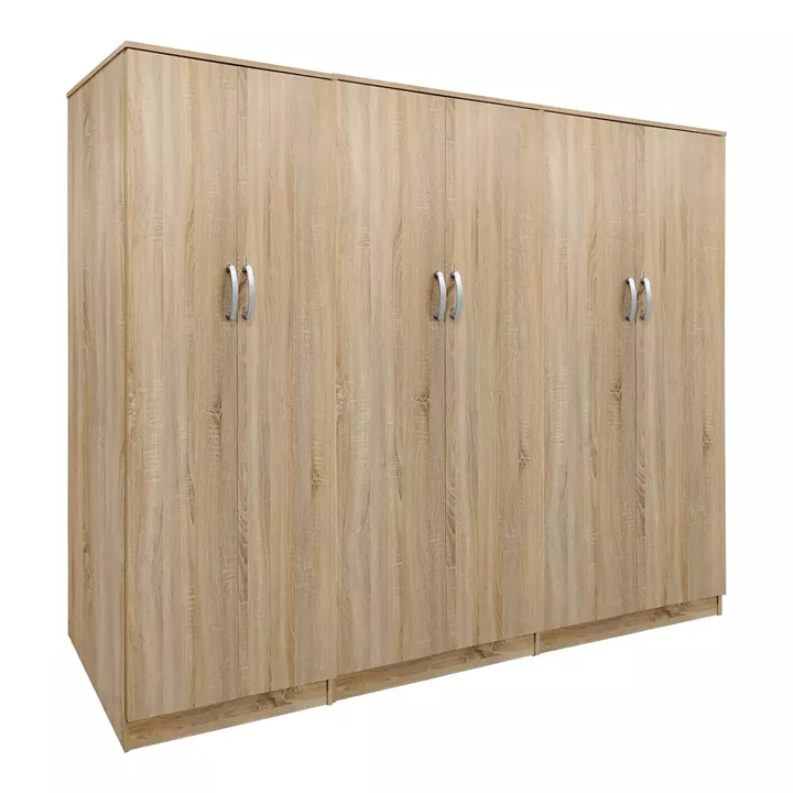 Ντουλάπα εξάφυλλη Lego ΙΙ pakoworld sonoma 240x42x180εκ