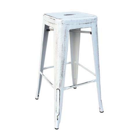 RELIX Σκαμπό Bar-Pro, Στοιβαζόμενο, Μέταλλο Βαφή Antique White