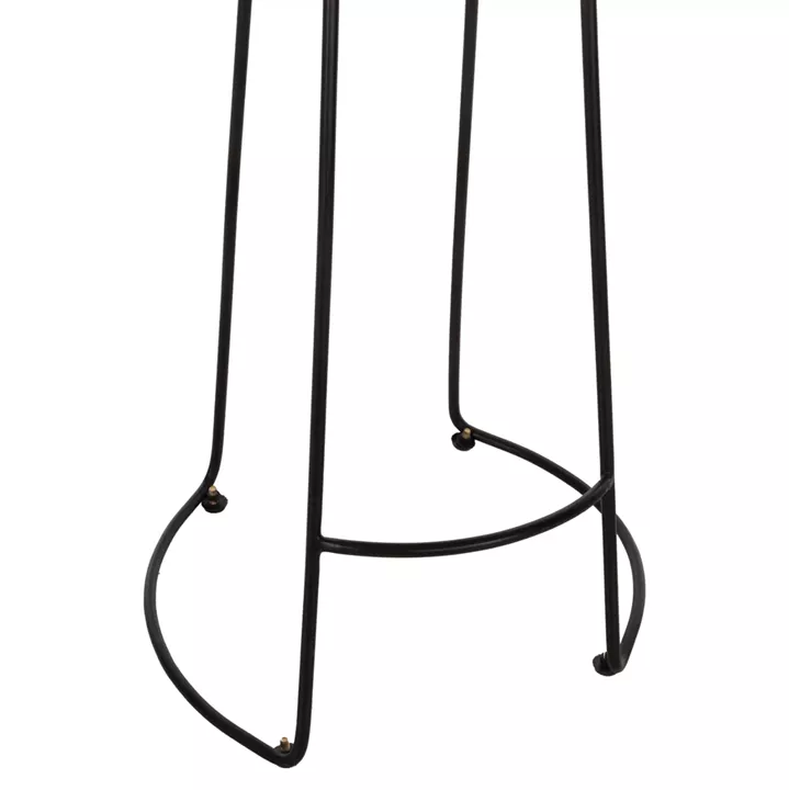 BAR STOOL ELEANOR HM8363.11 SOLID ACACIA WOOD SEAT-METAL 50x43x78Hcm.