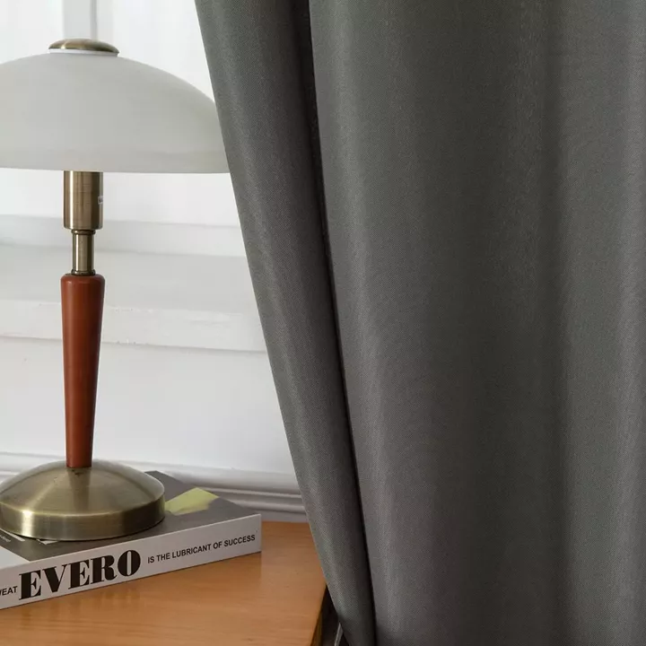 Beauty Home Κουρτίνα μεσαίας σκίασης με 8 μεταλλικούς κρίκους Effect Art 8443 140x270 Ανθρακί