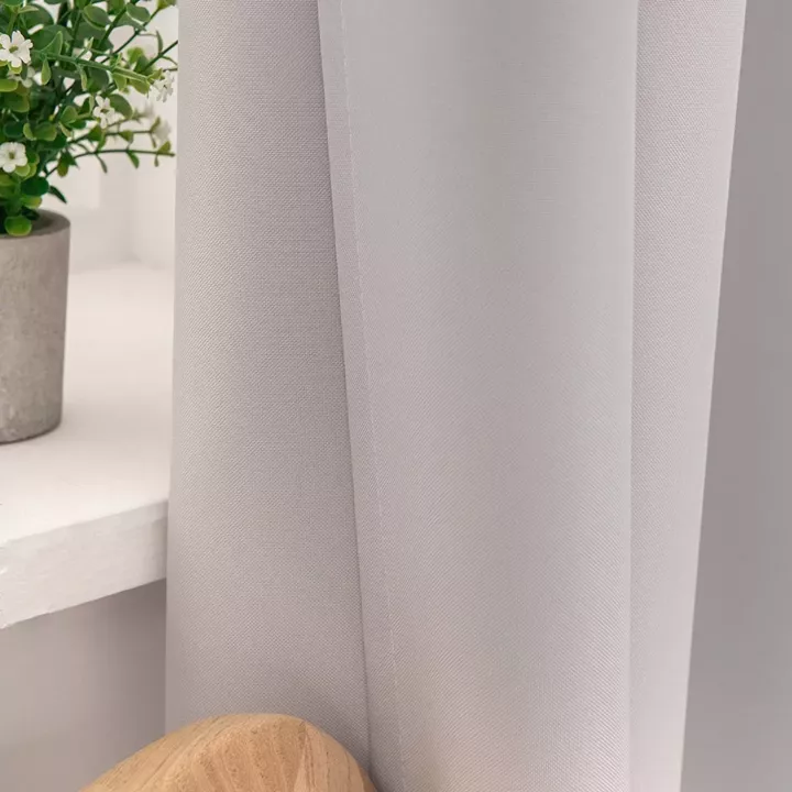 Beauty Home Κουρτίνα μεσαίας σκίασης με 8 μεταλλικούς κρίκους Effect Art 8443 140x270 Ασημί