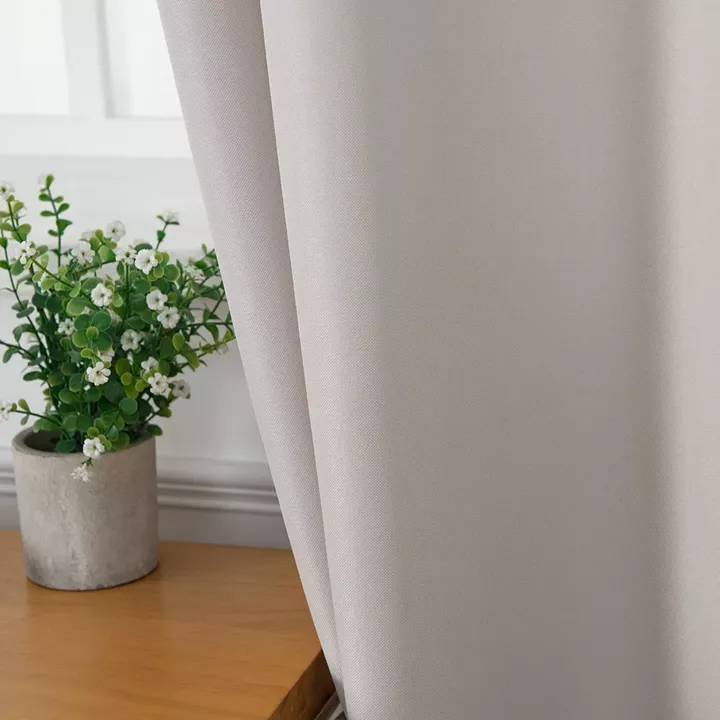 Beauty Home Κουρτίνα μεσαίας σκίασης με 8 μεταλλικούς κρίκους Effect Art 8443 140x270 Εκρού