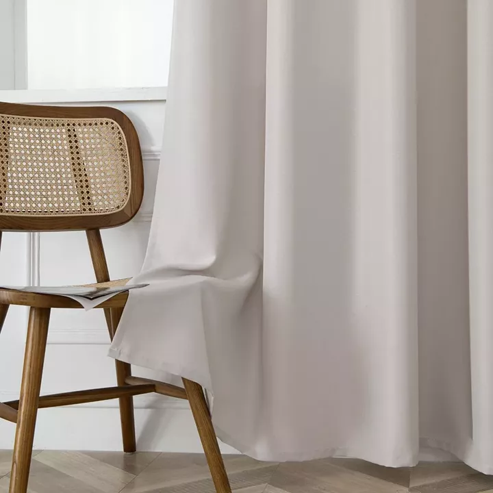 Beauty Home Κουρτίνα μεσαίας σκίασης με 8 μεταλλικούς κρίκους Effect Art 8443 140x270 Εκρού