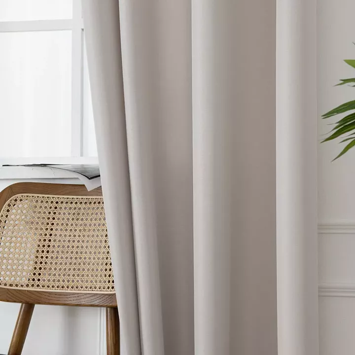 Beauty Home Κουρτίνα μεσαίας σκίασης με 8 μεταλλικούς κρίκους Effect Art 8443 140x270 Εκρού