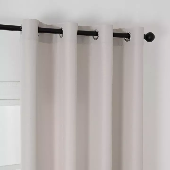 Beauty Home Κουρτίνα μεσαίας σκίασης με 8 μεταλλικούς κρίκους Effect Art 8443 140x270 Εκρού