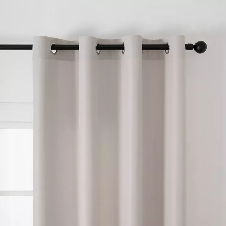 Beauty Home Κουρτίνα μεσαίας σκίασης με 8 μεταλλικούς κρίκους Effect Art 8443 140x270 Εκρού