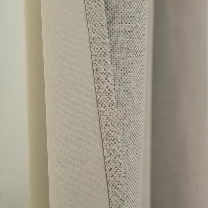 Beauty Home Κουρτίνα Blackout Jacquard σκίασης με 8 μεταλλικούς κρίκους Glare Art 8444 140x270 Άμμου