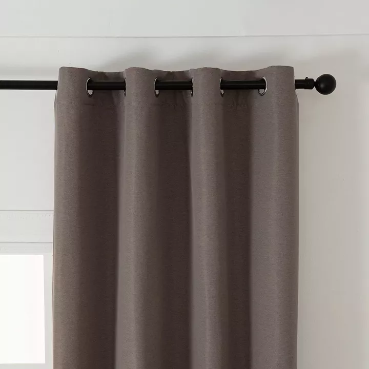 Beauty Home Ύφασμα κουρτίνας με το μέτρο Blackout jacquard σκίασης Glare Art 8444 Φ280 Μόκα