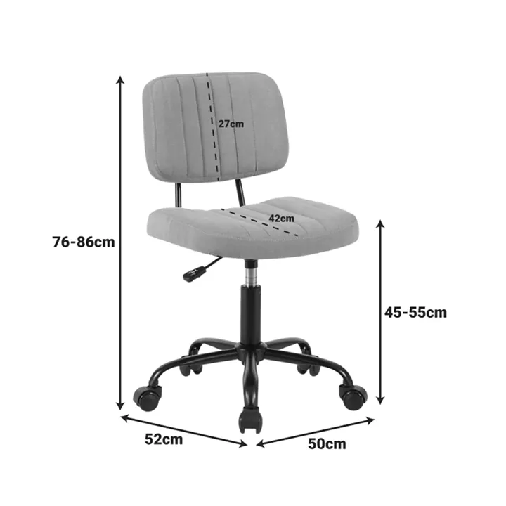 Office chair Warra pakoworld fabric in olive green shade 50x52x76-86cm