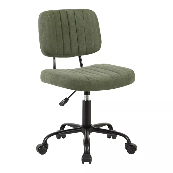 Office chair Warra pakoworld fabric in olive green shade 50x52x76-86cm