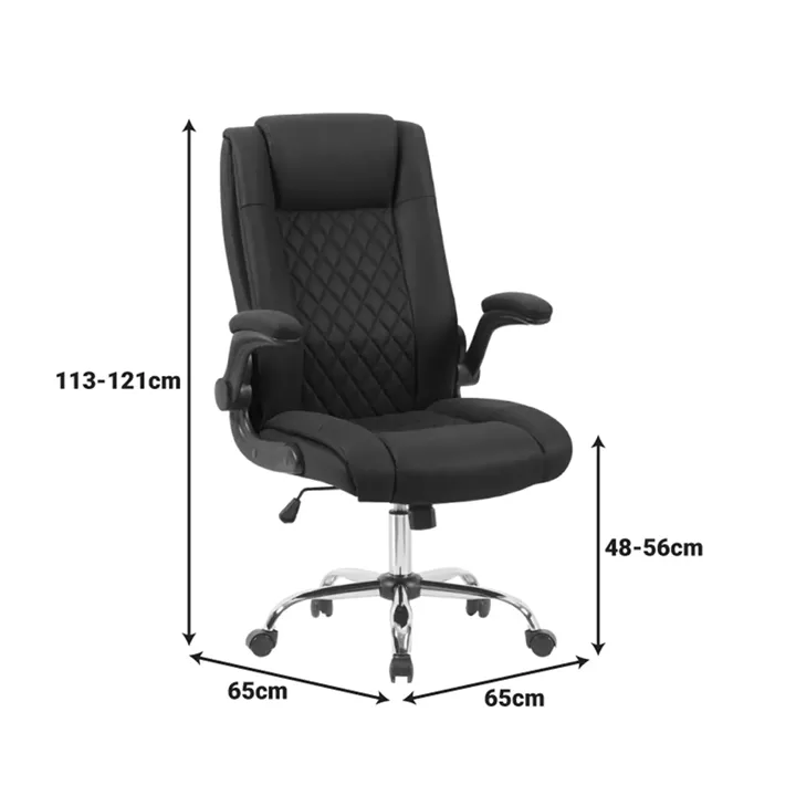 Kesla pakoworld PES executive office chair in black shade 65x65x113-121cm