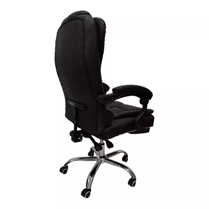 Director's office chair with footrest Worko pakoworld pu in black shade 66x62x113-121cm