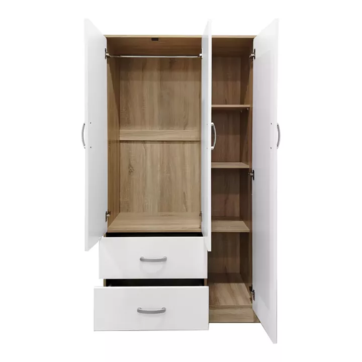 LegoI  pakoworld five-door wardrobe sonoma-white 170x42x180cm