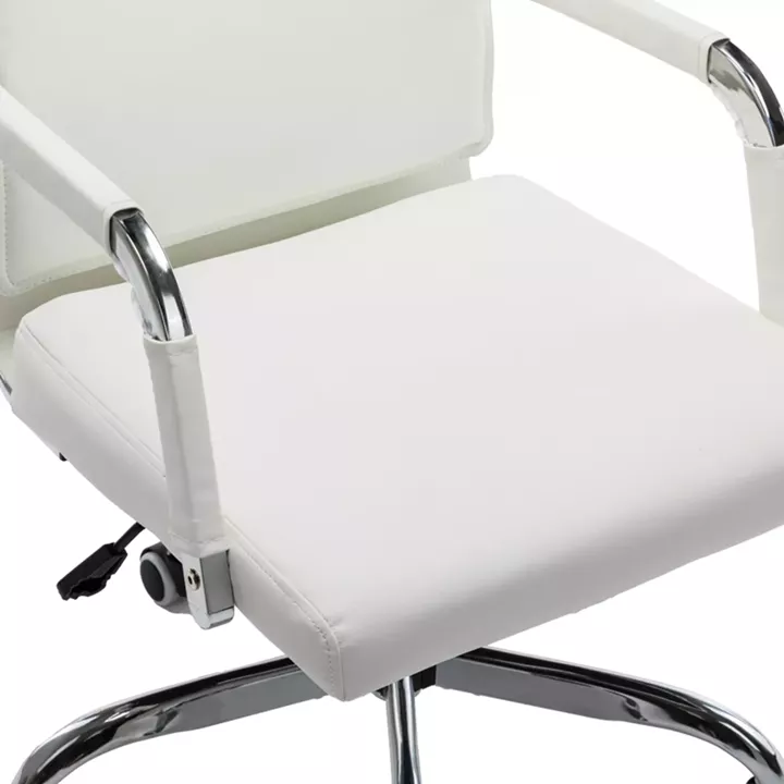 Mavel pakoworld PU executive office chair in white shade 55x62x100-110cm