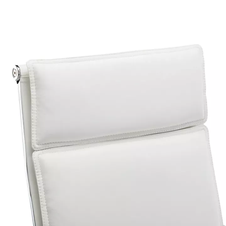 Mavel pakoworld PU executive office chair in white shade 55x62x100-110cm