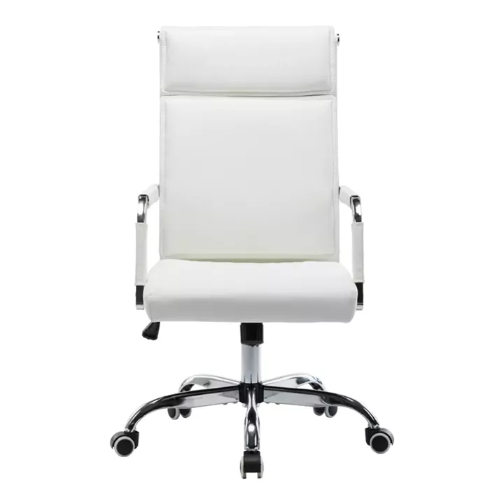 Mavel pakoworld PU executive office chair in white shade 55x62x100-110cm