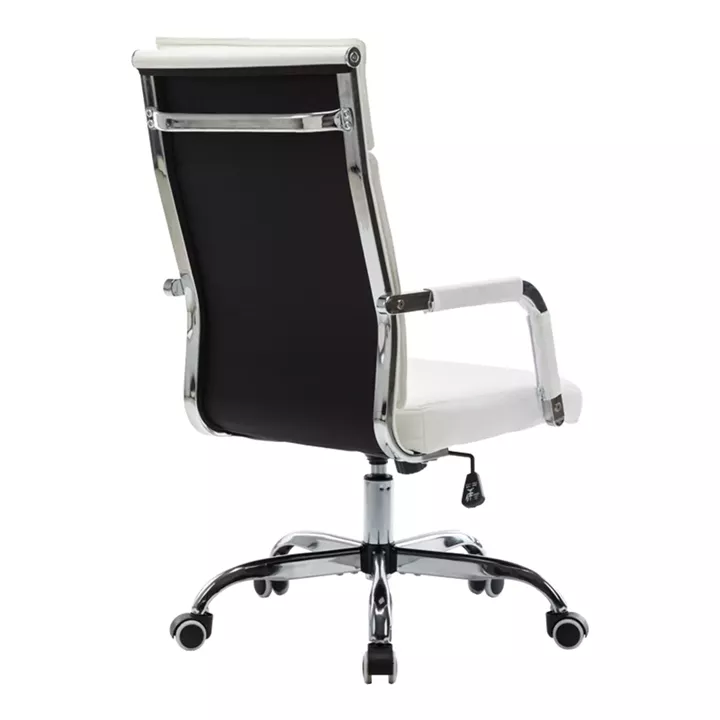 Mavel pakoworld PU executive office chair in white shade 55x62x100-110cm