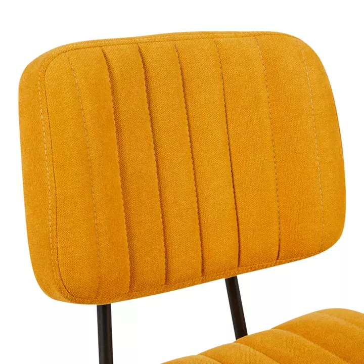 Office chair Warra pakoworld fabric in yellow shade 50x52x76-86cm