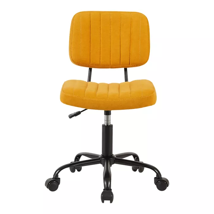 Office chair Warra pakoworld fabric in yellow shade 50x52x76-86cm