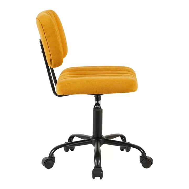 Office chair Warra pakoworld fabric in yellow shade 50x52x76-86cm