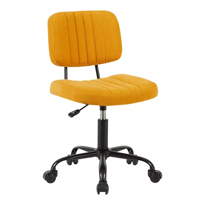 Office chair Warra pakoworld fabric in yellow shade 50x52x76-86cm