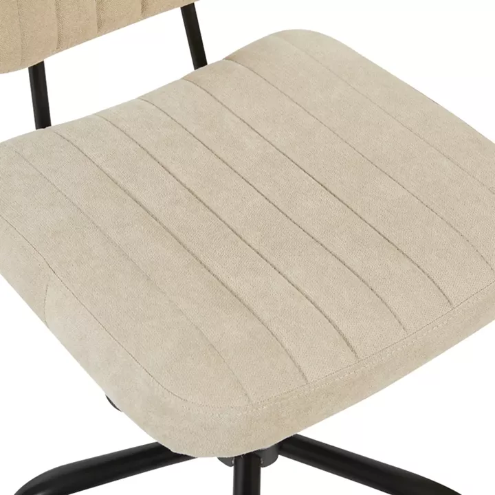 Office chair Warra pakoworld fabric in beige shade 50x52x76-86cm
