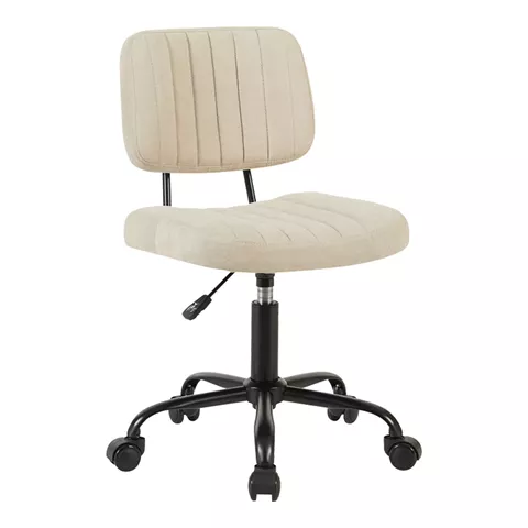 Office chair Warra pakoworld fabric in beige shade 50x52x76-86cm