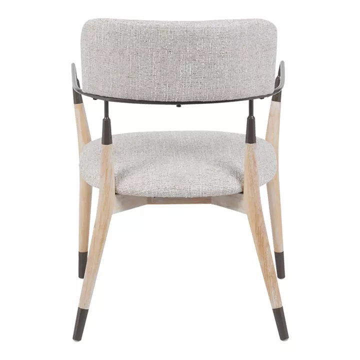 Πολυθρόνα Sentana pakoworld μέταλλο-ξύλο και ύφασμα σε μπεζ-καφέ απόχρωση 56.5x56x79εκ