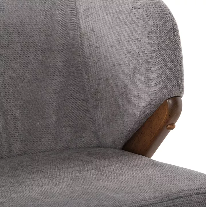 DINING SET 7PCS RINER HM21338 TABLE MADE OF MDF--CHAIRS MADE OF RUBBERWOOD & FABRIC