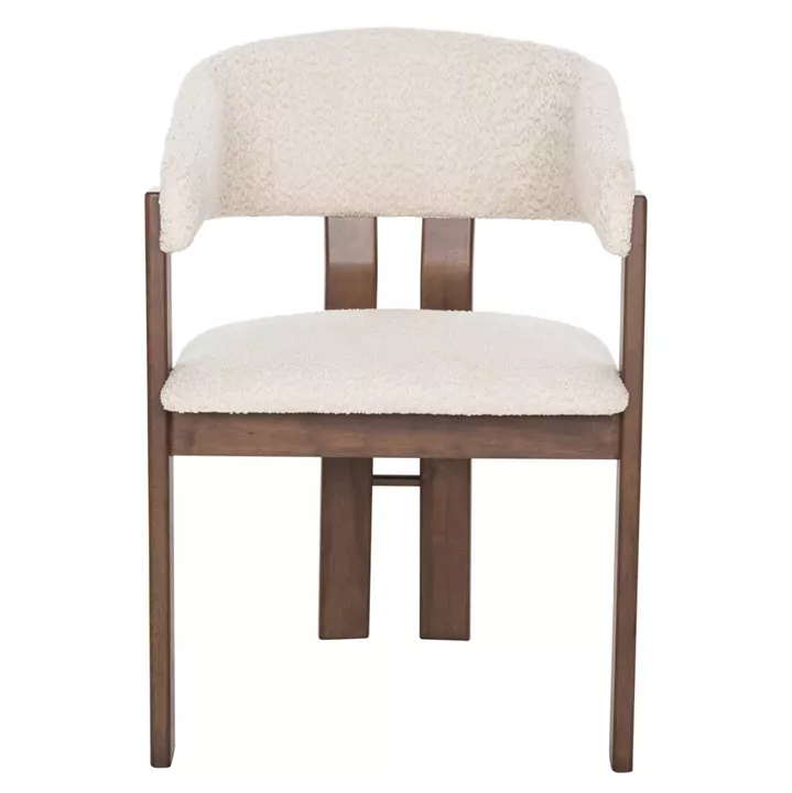 DINING SET 7PCS ZARRA HM21338.01 TABLE MADE OF MDF--CHAIRS WITH BOUCLE FABRIC