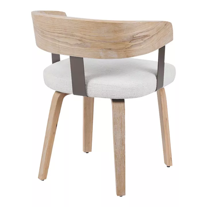 Πολυθρόνα Anesy pakoworld μέταλλο-ξύλο με ύφασμα σε μπεζ απόχρωση 53.5x51x72εκ