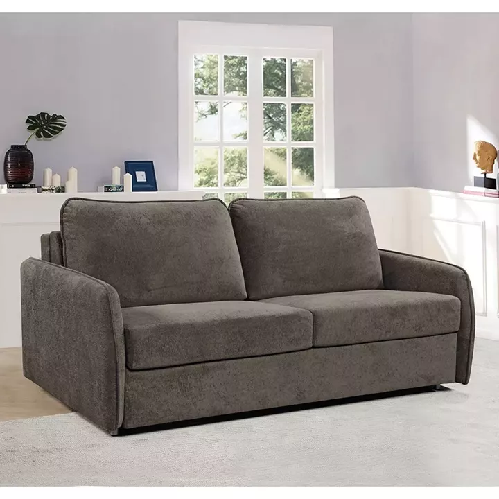 LESTER Καναπές - Κρεβάτι, Ύφασμα Σκούρο Καφέ