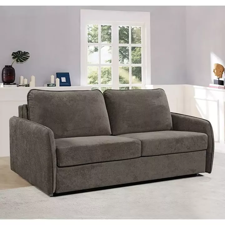 LESTER Καναπές - Κρεβάτι, Ύφασμα Σκούρο Καφέ