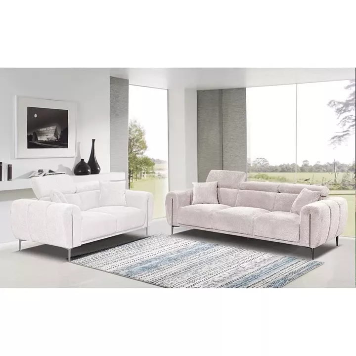 SEVILLE Kαναπές 3Θέσιος Σαλονιού - Καθιστικού, Teddy Ύφασμα Μπεζ