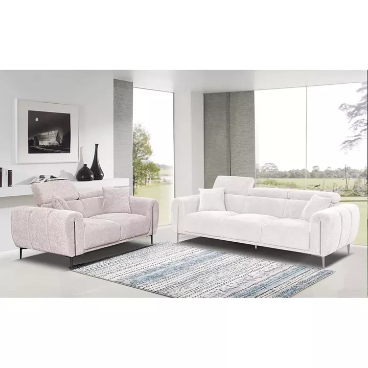 SEVILLE Kαναπές 2Θέσιος Σαλονιού - Καθιστικού, Teddy Ύφασμα Μπεζ