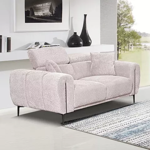 SEVILLE Kαναπές 2Θέσιος Σαλονιού - Καθιστικού, Teddy Ύφασμα Μπεζ