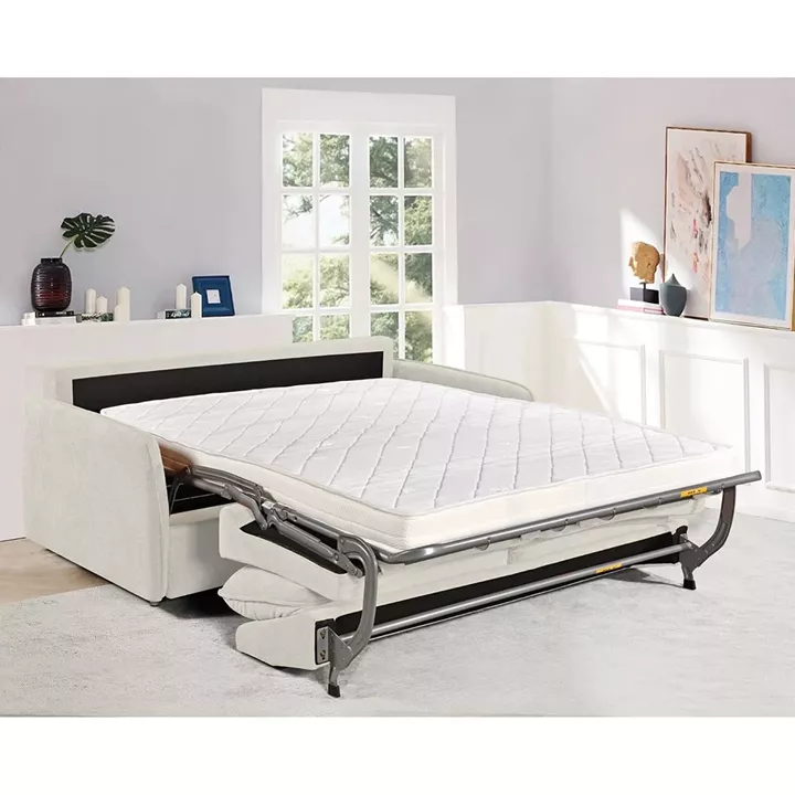 LESTER Καναπές - Κρεβάτι, Ύφασμα Μπεζ