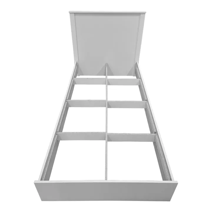 Κρεβάτι Athos pakoworld σε λευκή απόχρωση 90x190εκ