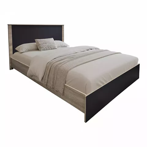 Athos pakoworld bed in sonoma-anthracite shade 140x200 cm
