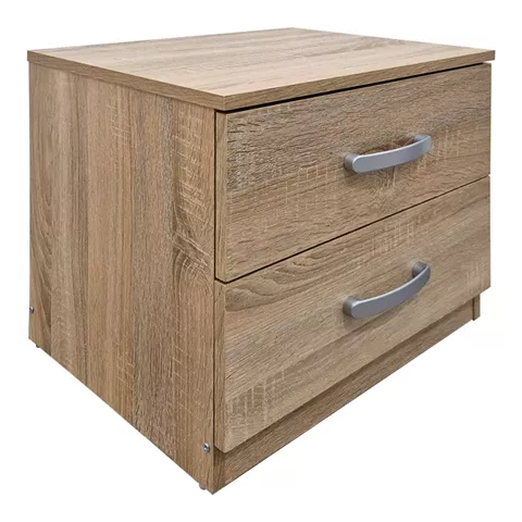 Athos pakoworld bedside tables in sonoma shade 48x40x41.5cm