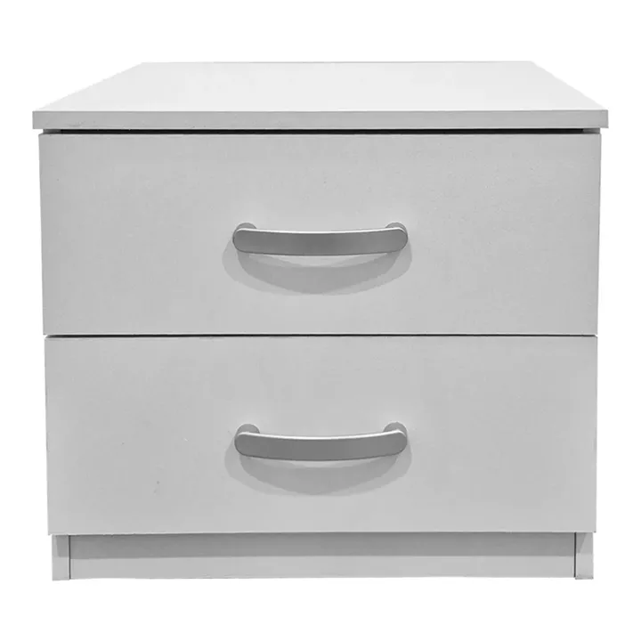 Κομοδίνο Athos pakoworld σε λευκή απόχρωση 48x40x41.5εκ